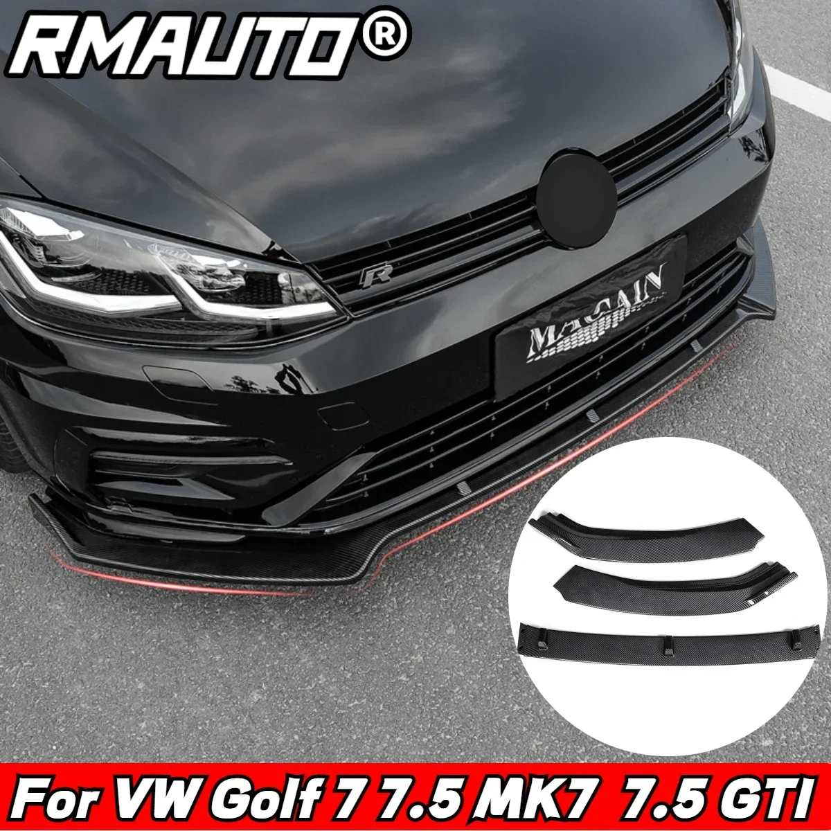 RMAUTO Carbon Fiber Car Front Bumper Splitter Lip Diffuser Protector Guard For Volkswagen VW Golf MK7 7.5 GTI 2014-2020 Body Kit
RMAUTO Carbon Fiber Car Front Bumper Splitter Lip Diffuser Protector Guard For Volkswagen VW Golf MK7 7.5 GTI 2014-2020 Body Kit