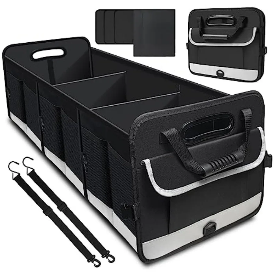 Trunk Organizer for Car 95L Large Ccity Storage with Non-Slip Bottom Strips and 2 Retractable Straps Cargo Organizer for SUV Tr
Trunk Organizer for Car 95L Large Ccity Storage with Non-Slip Bottom Strips and 2 Retractable Straps Cargo Organizer for SUV Tr