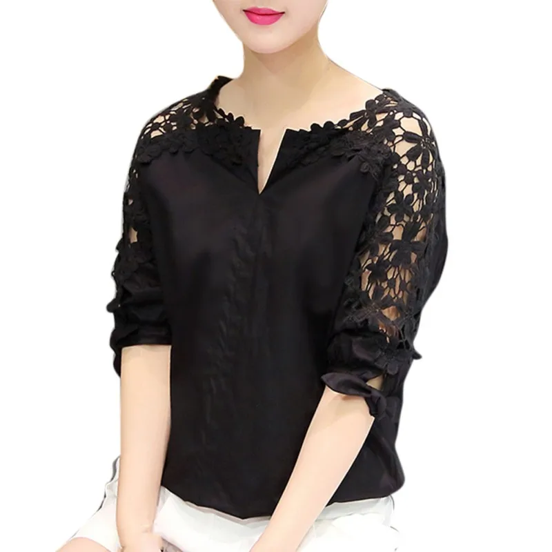 Plus Size Summer Women Solid Hollow Out Blouse Top Fashion Casual Cotton Half Sleeve V-neck Shirts
Plus Size Summer Women Solid Hollow Out Blouse Top Fashion Casual Cotton Half Sleeve V-neck Shirts