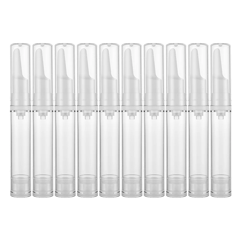 10pcs 10Ml Eye Serum Bottle Airless Pump Dispenser Clear Portable Vacuum Container Travel Skincare Storage Solution
10pcs 10Ml Eye Serum Bottle Airless Pump Dispenser Clear Portable Vacuum Container Travel Skincare Storage Solution
