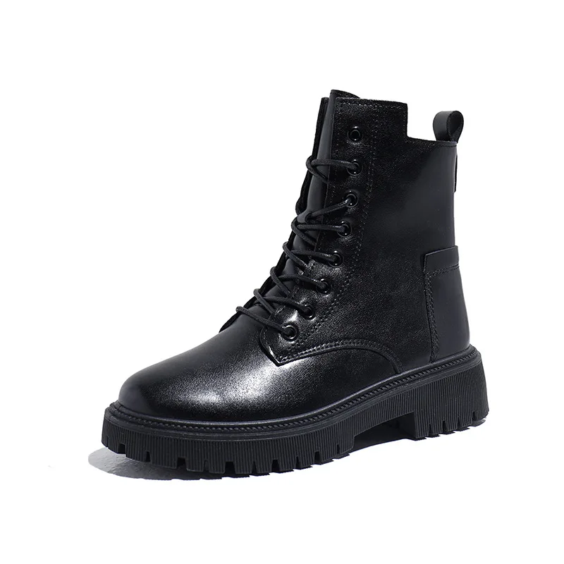 luxury Black Leather Boot Ankle Booties Plush Warm Platform Shoe Fashion British Style Botas Winter Furry Boots Women Shoes 40
luxury Black Leather Boot Ankle Booties Plush Warm Platform Shoe Fashion British Style Botas Winter Furry Boots Women Shoes 40