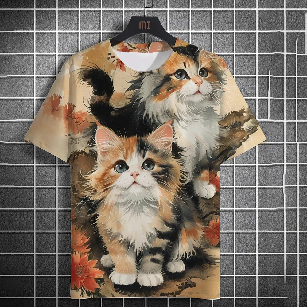 3D Men's Quick-Drying Sports Short-Sleeved T-Shirt Casual Kitten Ukiyoe Printing Luxury Summer Short-Sleeved New Casual T-Shirt
3D Men's Quick-Drying Sports Short-Sleeved T-Shirt Casual Kitten Ukiyoe Printing Luxury Summer Short-Sleeved New Casual T-Shirt