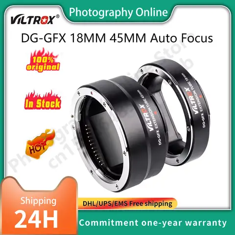 Viltrox DG-GFX 18MM 45MM adaptador de lente de tubo de extensión Macro de enfoque automático para lente de cámara Fujifilm Fuji G Mount GFX50S GFX50R GFX100