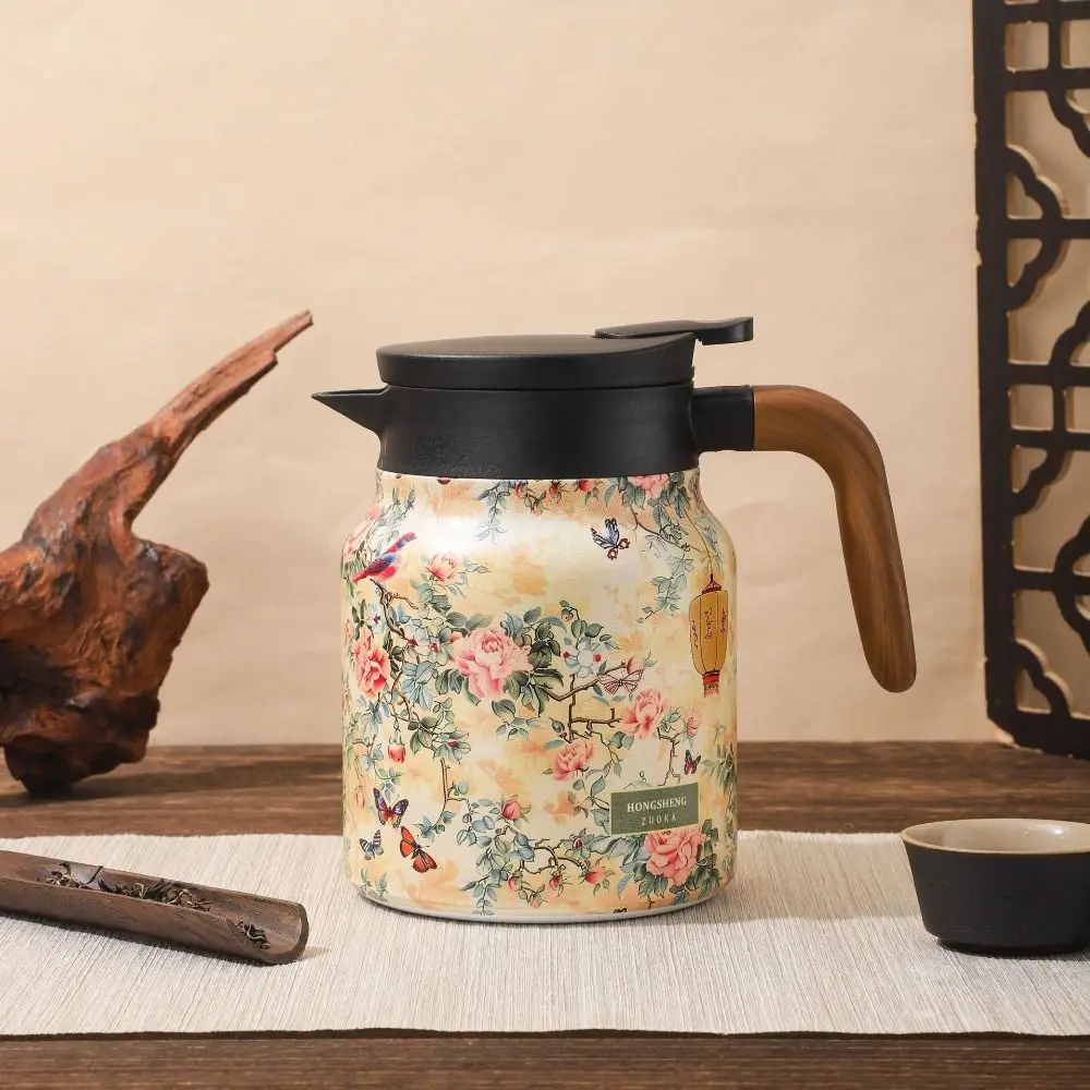 Stainless Steel Vintage Floral Tea Thermos Built-In Filter Drip-Proof Tea Kettle Insulated Detachable Stewed Tea Maker Kitchen
Stainless Steel Vintage Floral Tea Thermos Built-In Filter Drip-Proof Tea Kettle Insulated Detachable Stewed Tea Maker Kitchen