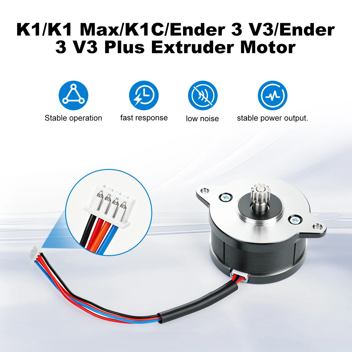 3D Printer Accessories K1 Extruder Stepper Motor with 12 Tooth Gear for Creality K1,K1C,K1 Max,Ender 3 V3,Ender 3 V3 Plus
3D Printer Accessories K1 Extruder Stepper Motor with 12 Tooth Gear for Creality K1,K1C,K1 Max,Ender 3 V3,Ender 3 V3 Plus