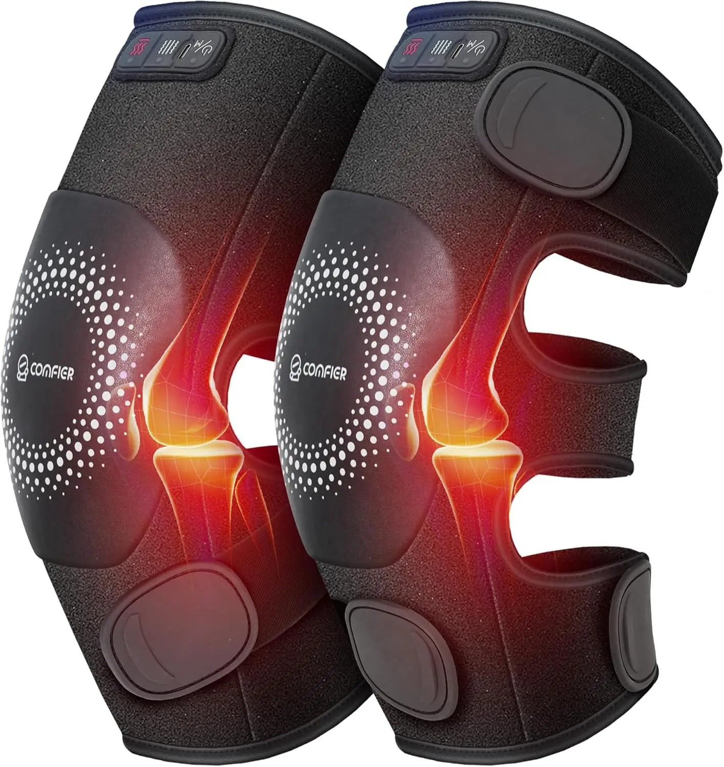 Cordless Knee Massager with Heat and Vibration, Graphene Heating Pad, 5 Modes, Rechargeable Knee Brace for Pain Relief
Cordless Knee Massager with Heat and Vibration, Graphene Heating Pad, 5 Modes, Rechargeable Knee Brace for Pain Relief