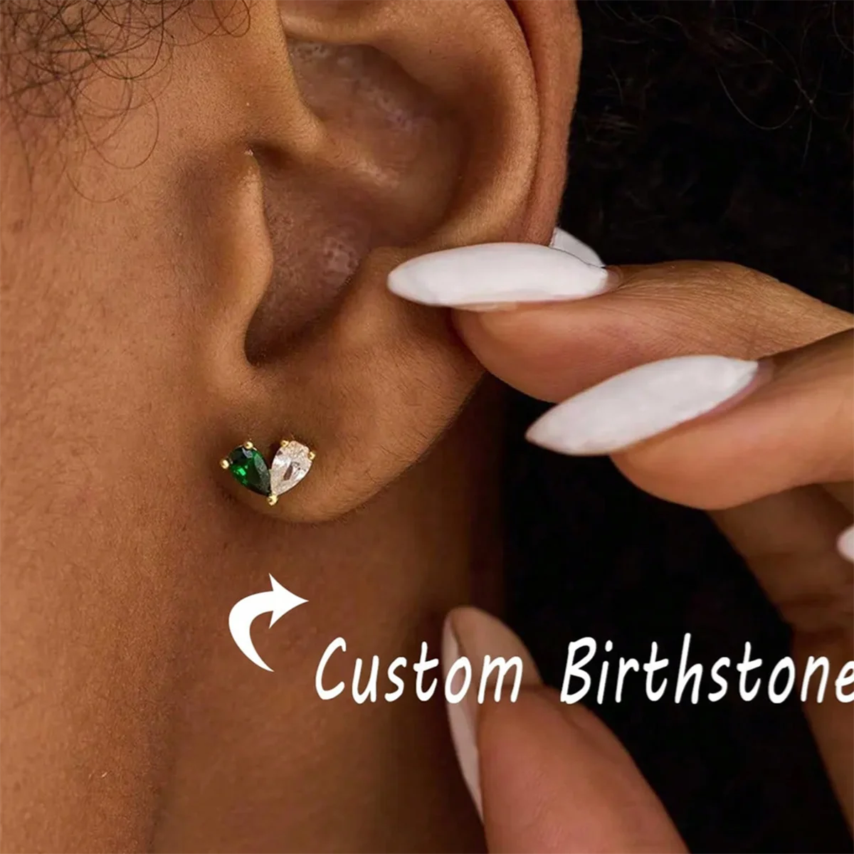 Custom Heart Birthstone Earrings For Women 12Month Zircon Stud Earring Fashion Jewelry Gifts
Custom Heart Birthstone Earrings For Women 12Month Zircon Stud Earring Fashion Jewelry Gifts