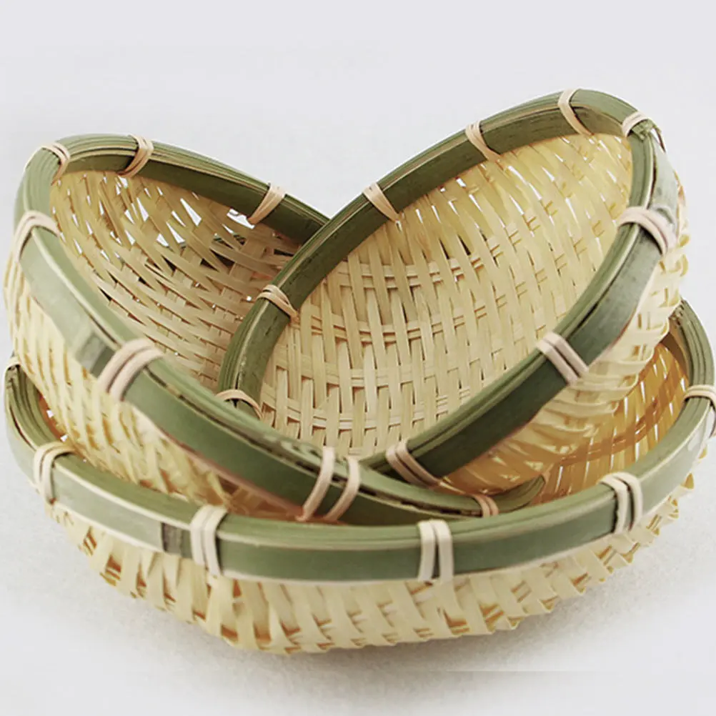 3pcs Bamboo Food Basket Small Snack Storage Baskets Compact Woven Fruit Holder for Kitchen Living Room Cafe Refreshment Tray
3pcs Bamboo Food Basket Small Snack Storage Baskets Compact Woven Fruit Holder for Kitchen Living Room Cafe Refreshment Tray