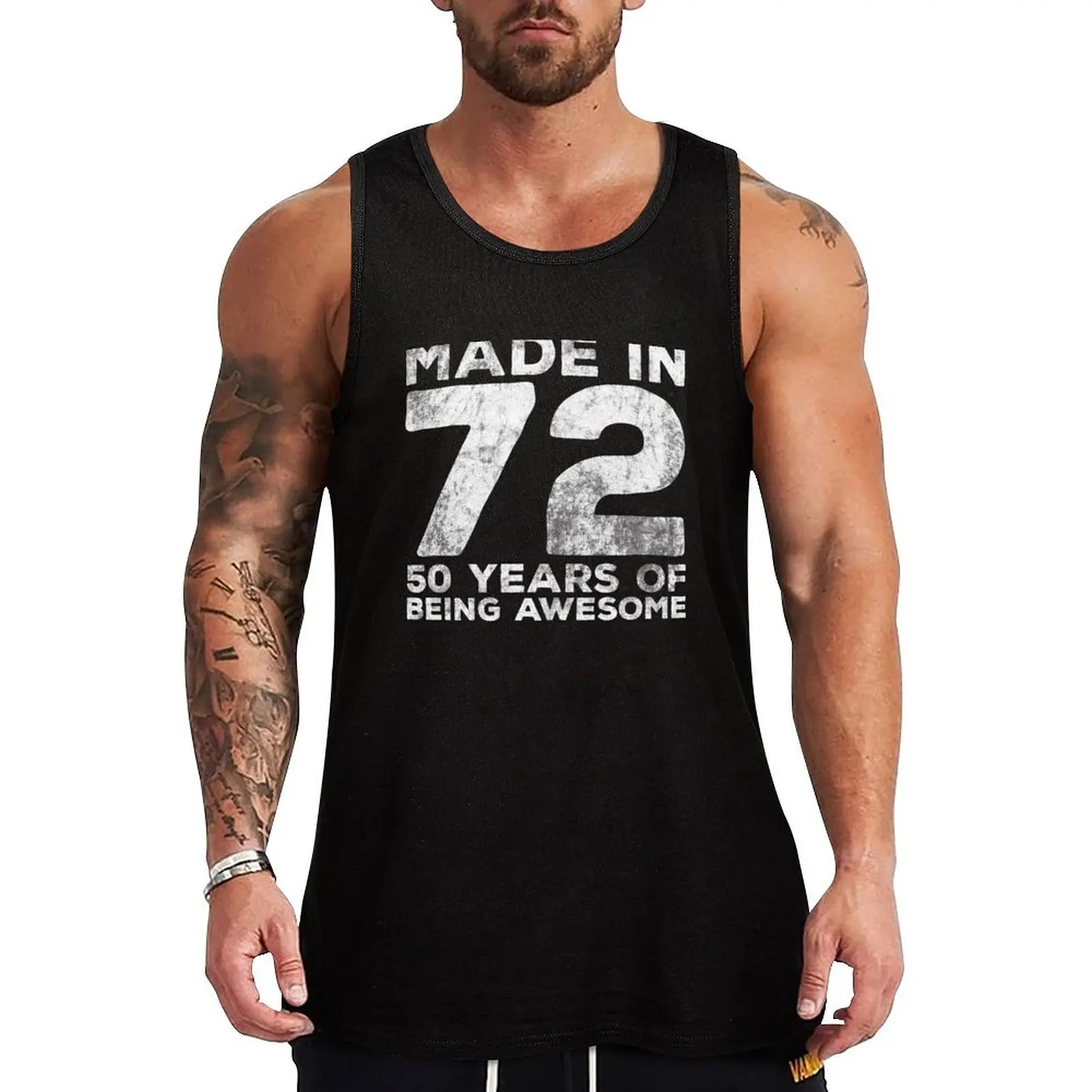 Made In 1972 50 Years of Being Awesome / 50th Birthday Gift Tank Top running shirt underwear Men's fitness t-shirt
Made In 1972 50 Years of Being Awesome / 50th Birthday Gift Tank Top running shirt underwear Men's fitness t-shirt