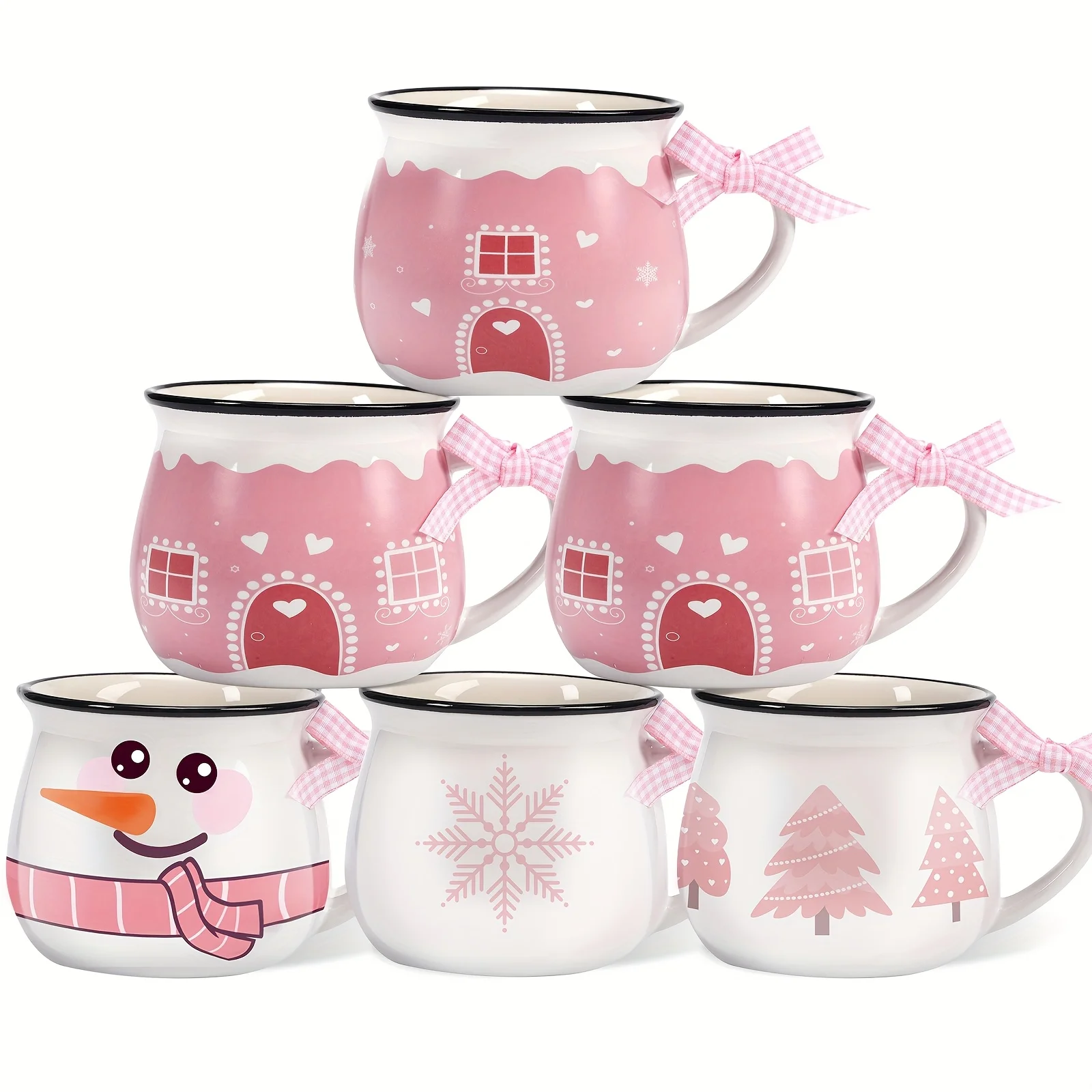 Set Of 6 Christmas Coffee Mugs Gift, 12oz Hot Cocoa Ceramic Cup for Holiday Milk Tea Mugs Coffee Bar Decoration Christmas Gift for Mom Woman Family Friend(, Snow House)
Set Of 6 Christmas Coffee Mugs Gift, 12oz Hot Cocoa Ceramic Cup for Holiday Milk Tea Mugs Coffee Bar Decoration Christmas Gift for Mom Woman Family Friend(, Snow House)