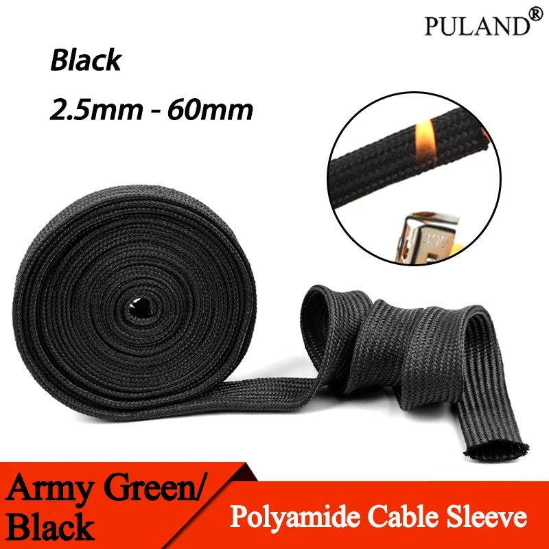 1~20m Black 2.5mm - 60mm New Arrive High Density Nylon Braided Insulated Sleeve Wire Protection Polyamide Expandable Sheath
1~20m Black 2.5mm - 60mm New Arrive High Density Nylon Braided Insulated Sleeve Wire Protection Polyamide Expandable Sheath