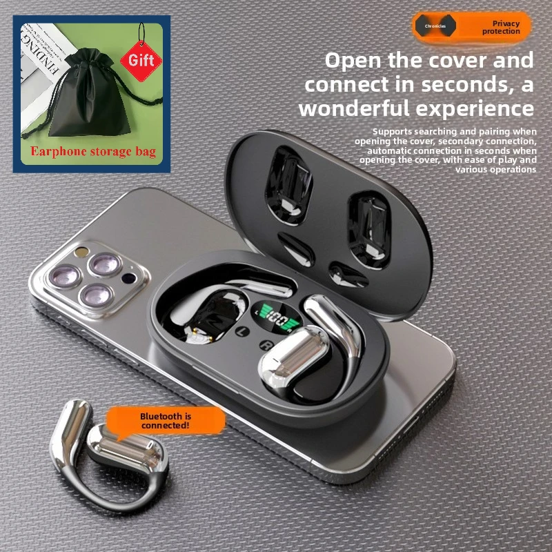 Intelligent noise cancelling earphones, wireless Bluetooth earphones, hanging ear style, open non in ear sports headphone
Intelligent noise cancelling earphones, wireless Bluetooth earphones, hanging ear style, open non in ear sports headphone