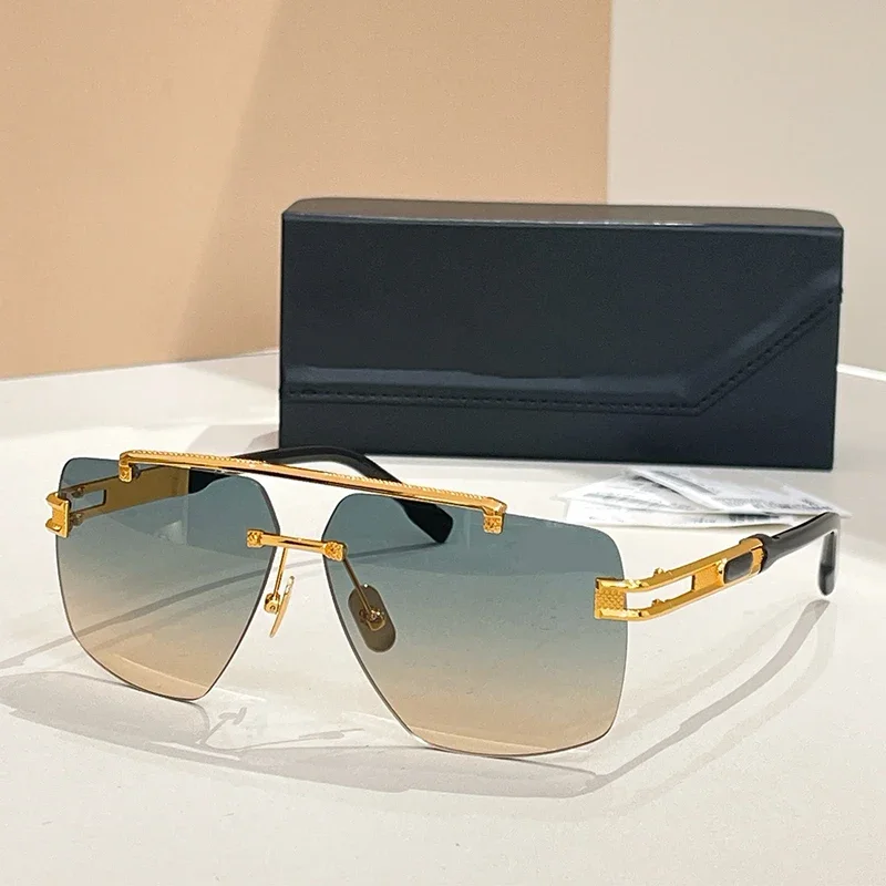 M9107 Rimless Big Square Sunglasses Gradient Top Quality Brand Designer UV400 Outdoor Trendy Men and Women Eyeglasses with Case
M9107 Rimless Big Square Sunglasses Gradient Top Quality Brand Designer UV400 Outdoor Trendy Men and Women Eyeglasses with Case