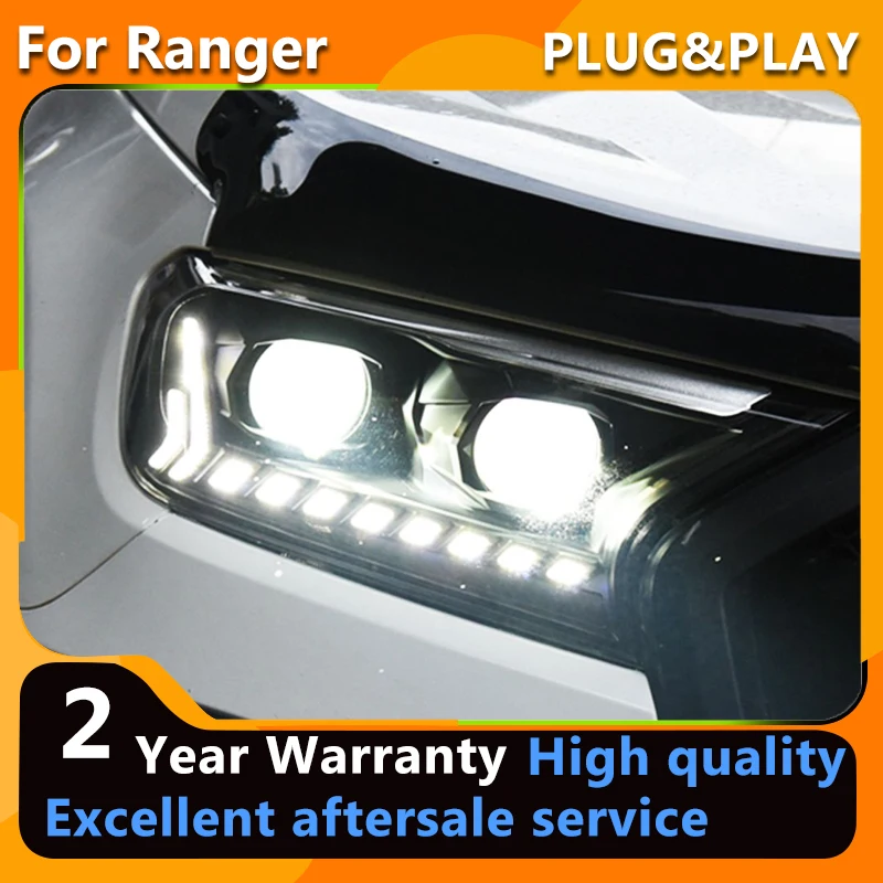 Full LED Headlight For Ford Ranger Everest 2016-2021 LED Four Low Four High Beam Tow-Lens LED Dynamic Turn Signal Assembly
Full LED Headlight For Ford Ranger Everest 2016-2021 LED Four Low Four High Beam Tow-Lens LED Dynamic Turn Signal Assembly