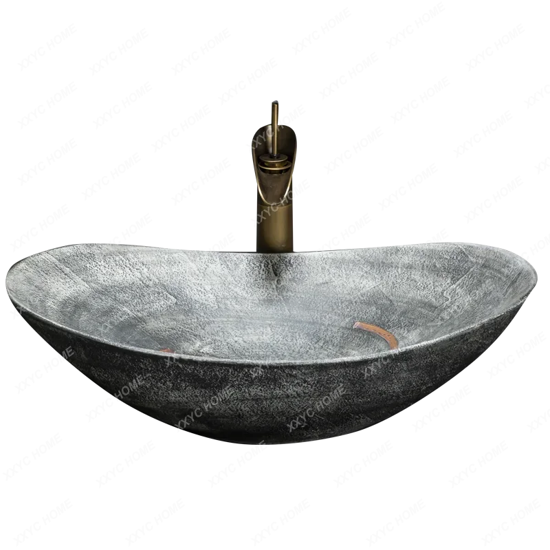 On-stage wash basin Household retro ceramic face wash Anti-splashing size Art balcony
On-stage wash basin Household retro ceramic face wash Anti-splashing size Art balcony
