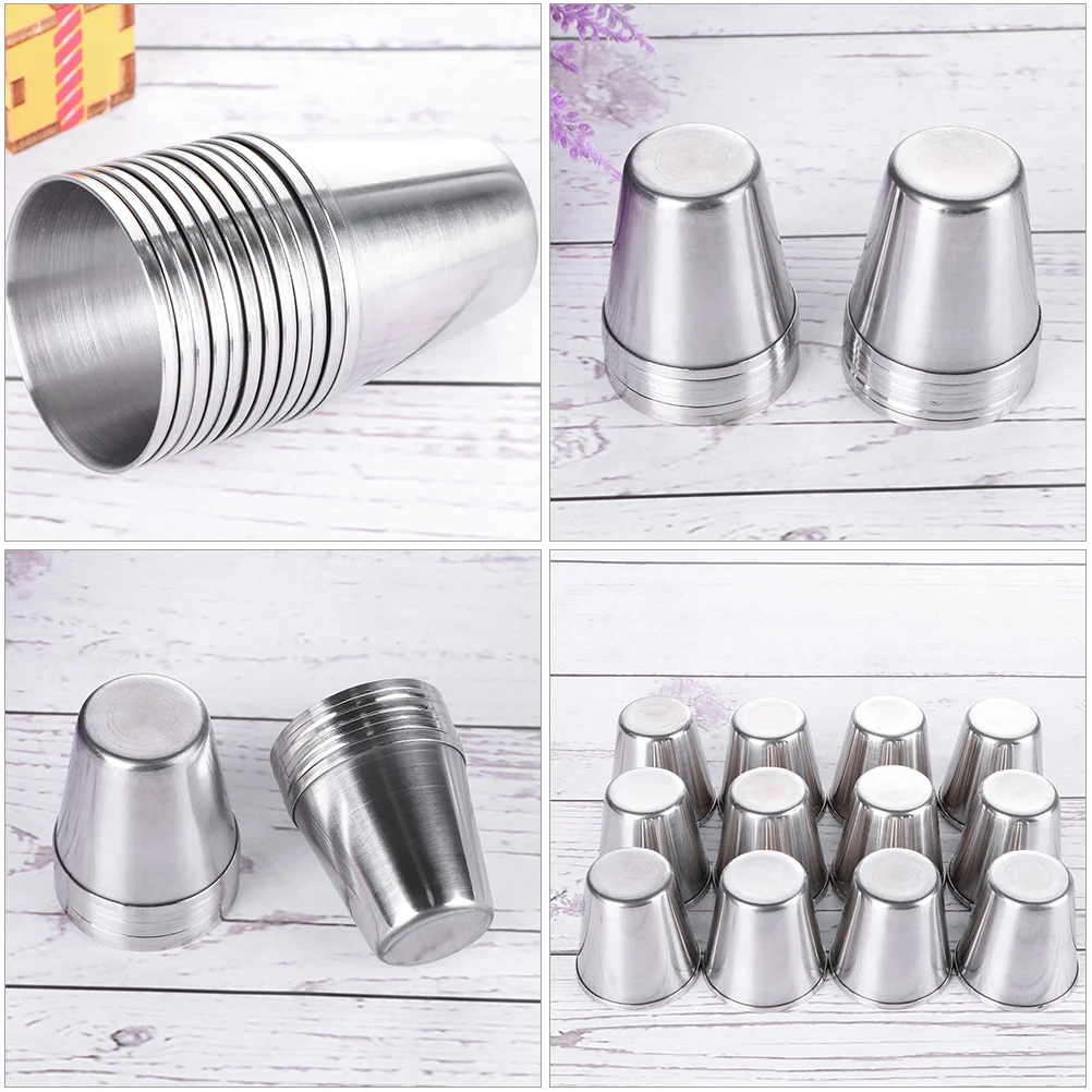6 Pcs Stainless Steel Cups Lightweight Portable Drinking Tumblers Beer Liquor Coffee Mug Glass Bar Travel
6 Pcs Stainless Steel Cups Lightweight Portable Drinking Tumblers Beer Liquor Coffee Mug Glass Bar Travel