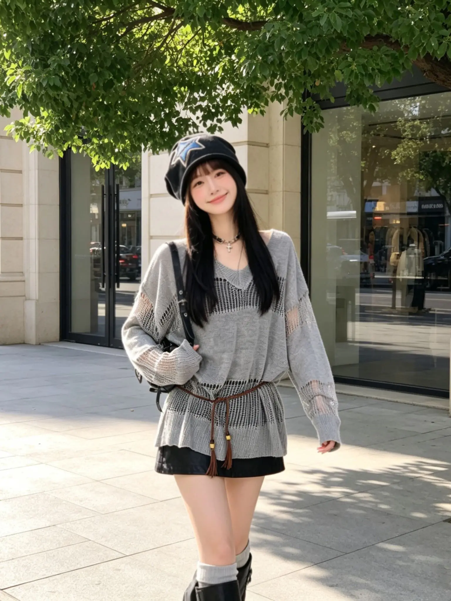 American Style Loose V-Neck Hollow out Design Knitted Sweater Women's Spring Summer New Style Slimming Versatile Cover-Up Top
American Style Loose V-Neck Hollow out Design Knitted Sweater Women's Spring Summer New Style Slimming Versatile Cover-Up Top