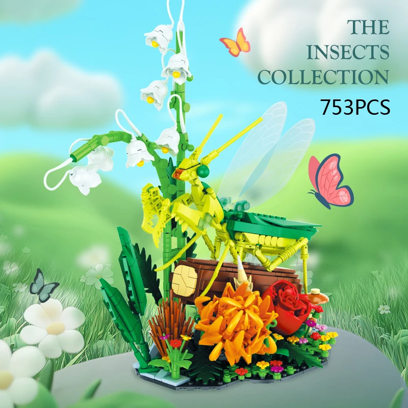 Idea Insect Garden Flower Building Block Mantis Model Construction Playsets Brick Educational Toy Collection For Girls Gifts
Idea Insect Garden Flower Building Block Mantis Model Construction Playsets Brick Educational Toy Collection For Girls Gifts