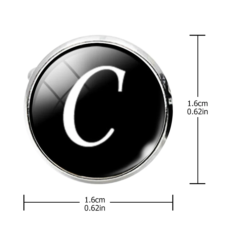 Glass Cuff-Link Sleeve Button Round English Letter Sleeve Button All-Match Decorative Collar Sleeves Button for Man (C Letter Pa
Glass Cuff-Link Sleeve Button Round English Letter Sleeve Button All-Match Decorative Collar Sleeves Button for Man (C Letter Pa