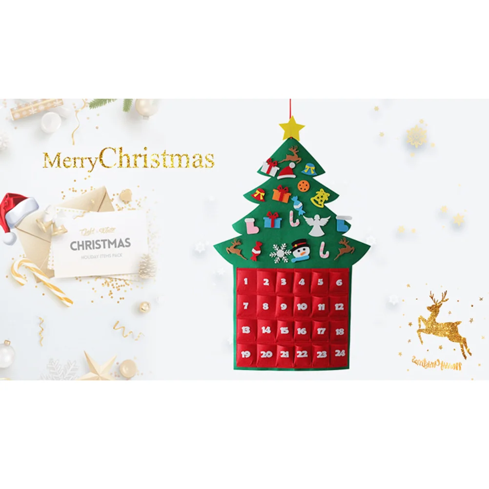 Felt Christmas Advent Calendar Hanging Countdown Decor For Hook Loop Pockets Reusable Dark Green Party Festival Diy
Felt Christmas Advent Calendar Hanging Countdown Decor For Hook Loop Pockets Reusable Dark Green Party Festival Diy