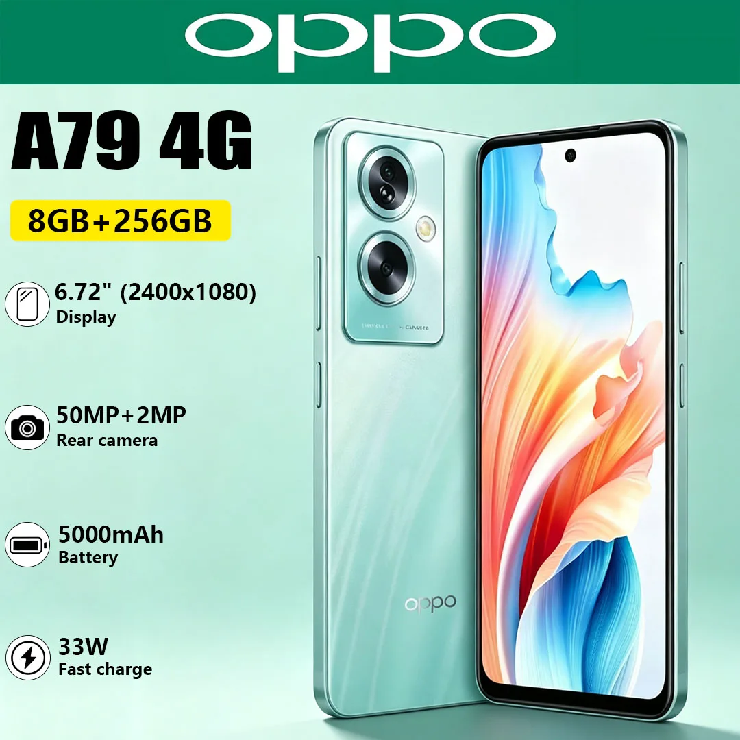 New OPPO A79 Global Version Mobile Phone 50MP Main Camera 6.72-inch Screen 5000mAh Battery Dual-SIM High-performance Smartphone
New OPPO A79 Global Version Mobile Phone 50MP Main Camera 6.72-inch Screen 5000mAh Battery Dual-SIM High-performance Smartphone