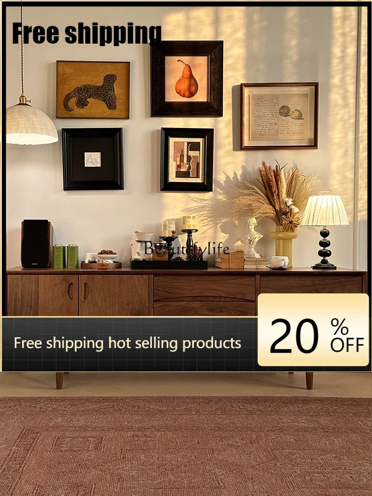 X4 North American black walnut all solid wood TV cabinet retro light luxury living room locker simple
X4 North American black walnut all solid wood TV cabinet retro light luxury living room locker simple