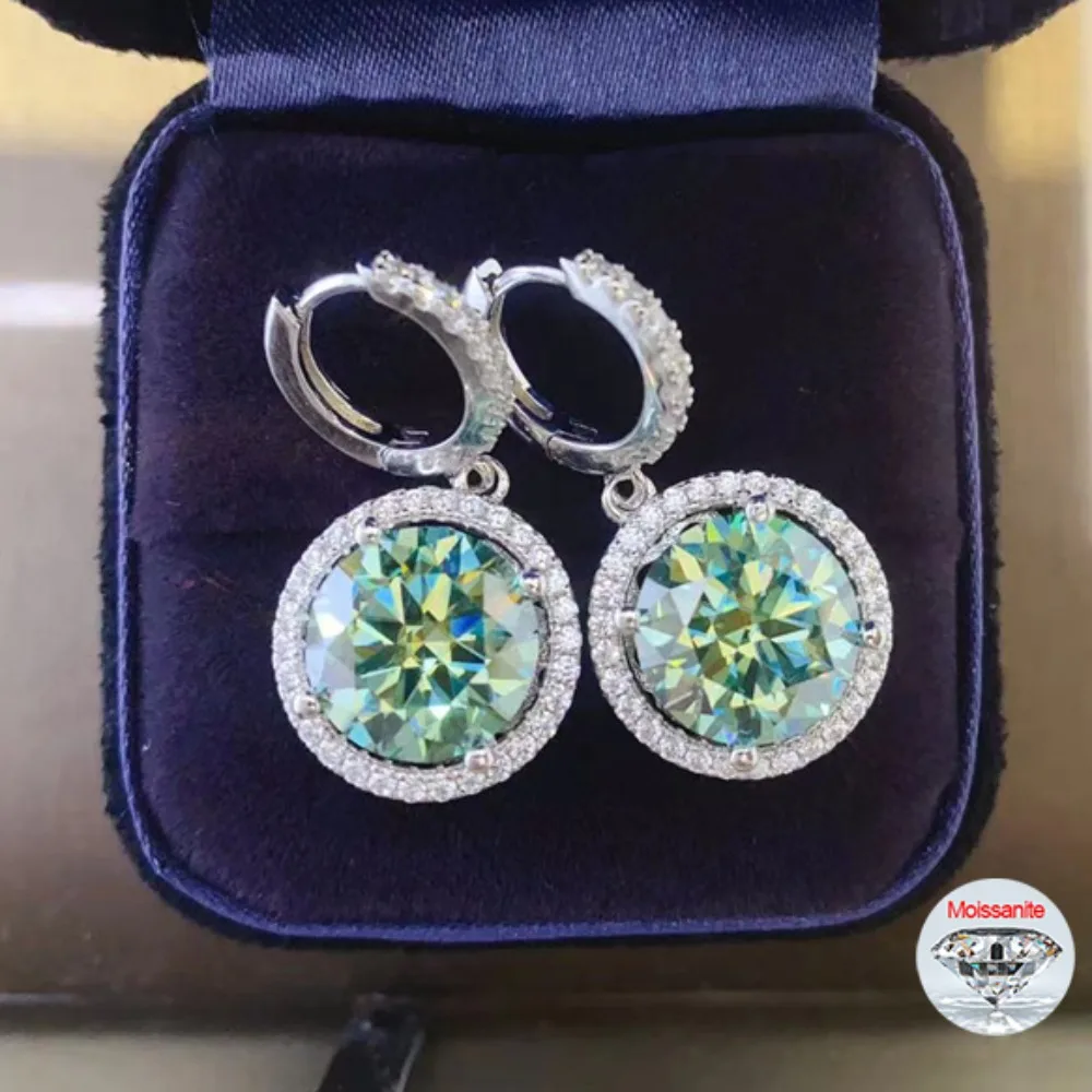 10CTTW GRA Certified Moissanite Drop Earrings Women 925 Sterling Silver White/Green Diamond Wedding Ear Studs Gifts Fine Jewelry
10CTTW GRA Certified Moissanite Drop Earrings Women 925 Sterling Silver White/Green Diamond Wedding Ear Studs Gifts Fine Jewelry