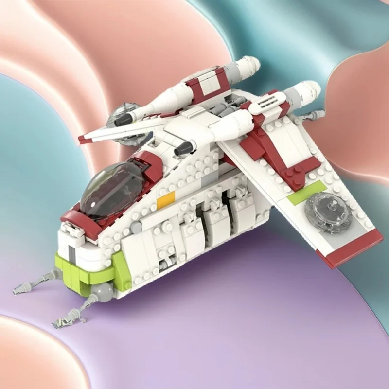 603PCS MOC Space Battle Midi Galactic Republic Gunship Laat Model Technology DIY Assembly Building Blocks Display Birthday Gift
603PCS MOC Space Battle Midi Galactic Republic Gunship Laat Model Technology DIY Assembly Building Blocks Display Birthday Gift