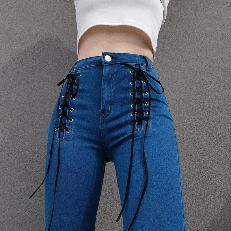 Spring autumn High-waisted Strappy Slim-fit Leggings Skinny Trousers New Pocket Casual Solid For Woman Jeans
Spring autumn High-waisted Strappy Slim-fit Leggings Skinny Trousers New Pocket Casual Solid For Woman Jeans