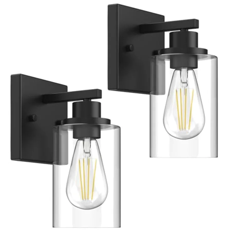 Wall Sconces Set of 2 Vanity Lights for Bathroom, Modern Wall Light Fixtures Sconce Lights Indoor with Clear Glass Farmhouse Wa
Wall Sconces Set of 2 Vanity Lights for Bathroom, Modern Wall Light Fixtures Sconce Lights Indoor with Clear Glass Farmhouse Wa