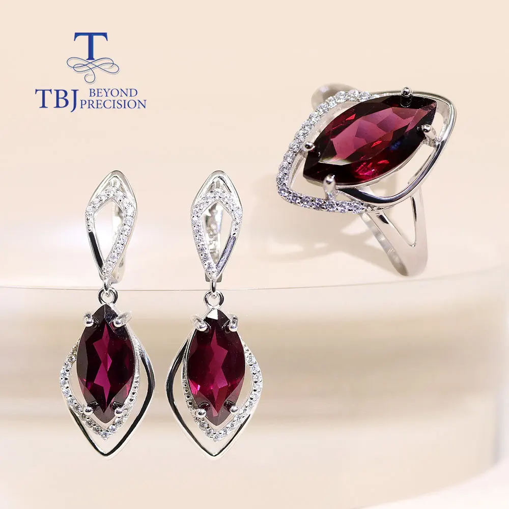 Natural rhodolite garnet Jewelry Set MQ 7*14mm gemstone Ring earring925 sterling silver classic design fine jewelry for women
Natural rhodolite garnet Jewelry Set MQ 7*14mm gemstone Ring earring925 sterling silver classic design fine jewelry for women