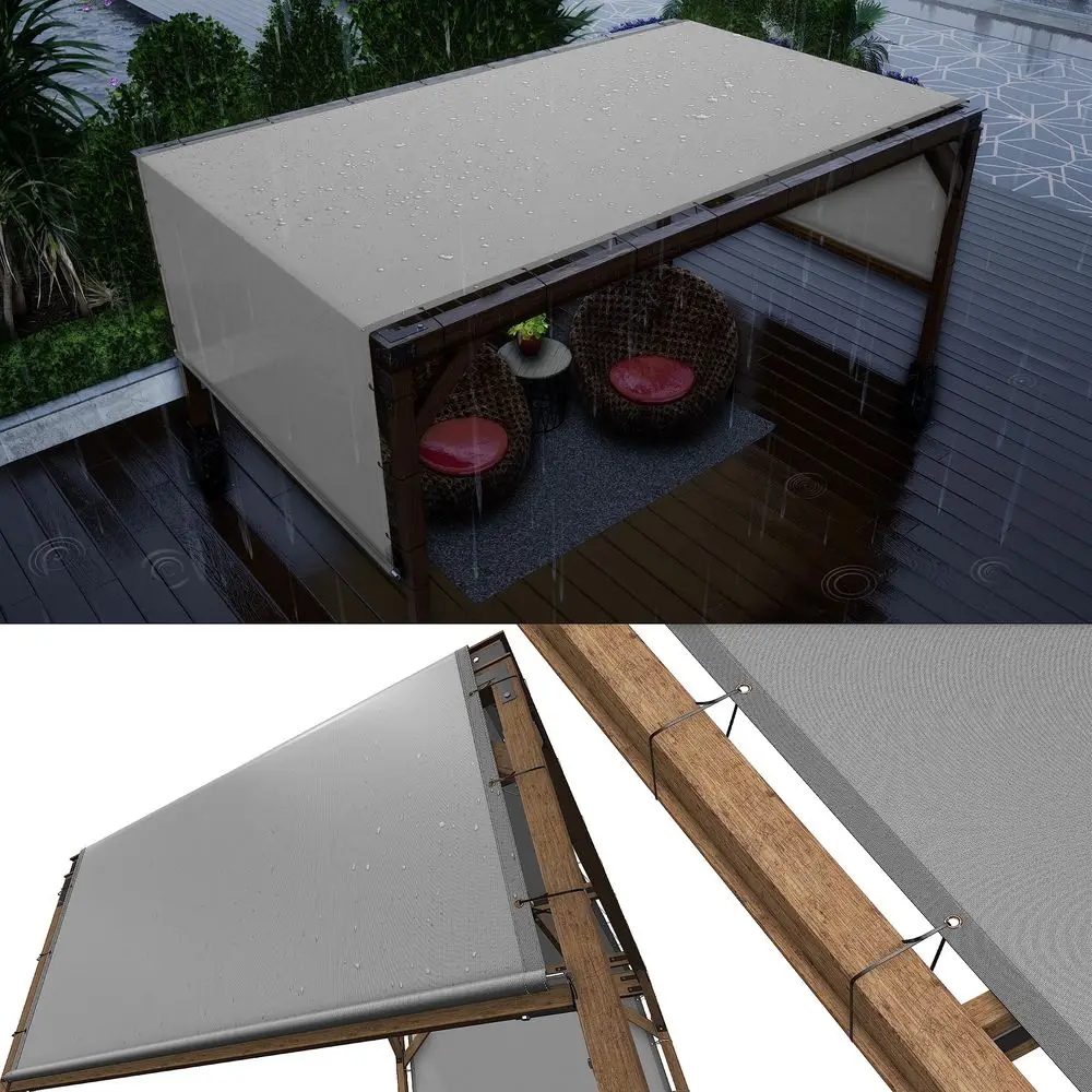 9 W x 24 L Grey Waterproof Pergola Sun Shade Canopy Replacement Cover UPF50, Commercial Grade 220 GSM Cloth, Includes Stainless
9 W x 24 L Grey Waterproof Pergola Sun Shade Canopy Replacement Cover UPF50, Commercial Grade 220 GSM Cloth, Includes Stainless