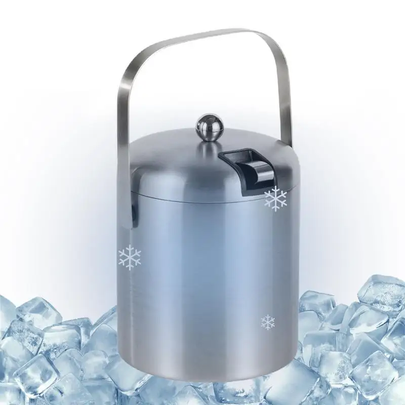 Milk Bucket Stainless Steel Double Layer Tub For Wine 1.3L Insulated Ice Bucket With Lid Champagne Bucket For Bar
Milk Bucket Stainless Steel Double Layer Tub For Wine 1.3L Insulated Ice Bucket With Lid Champagne Bucket For Bar