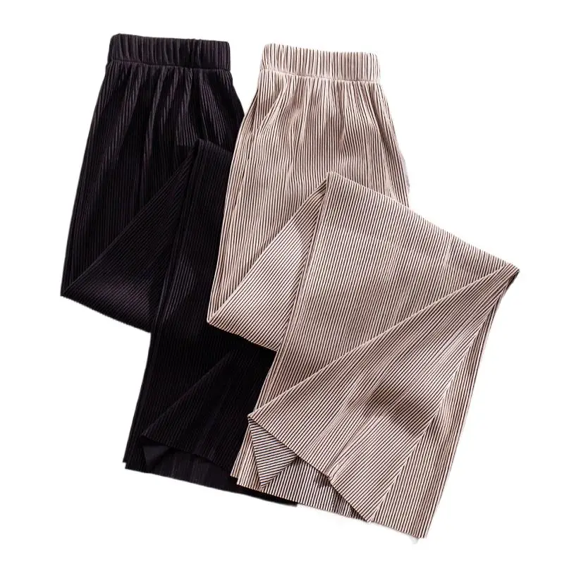 Soft Comfort Pleated Pants 2024 New High Waist Casual Summer wide leg Pants Women Ice Silk Long maxi Trousers
Soft Comfort Pleated Pants 2024 New High Waist Casual Summer wide leg Pants Women Ice Silk Long maxi Trousers