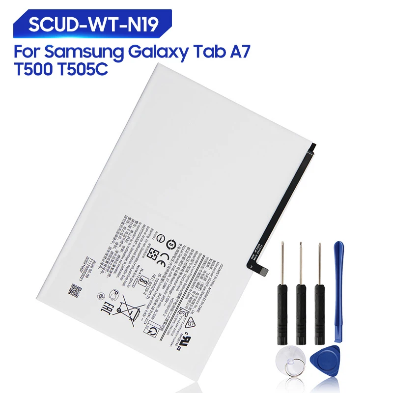 Replacement Battery For Samsung Galaxy Tab A7 T505C T500 SCUD-WT-N19 Rechargeable Tablet Batetry SCUD-WT-N19 7040mAh
Replacement Battery For Samsung Galaxy Tab A7 T505C T500 SCUD-WT-N19 Rechargeable Tablet Batetry SCUD-WT-N19 7040mAh
