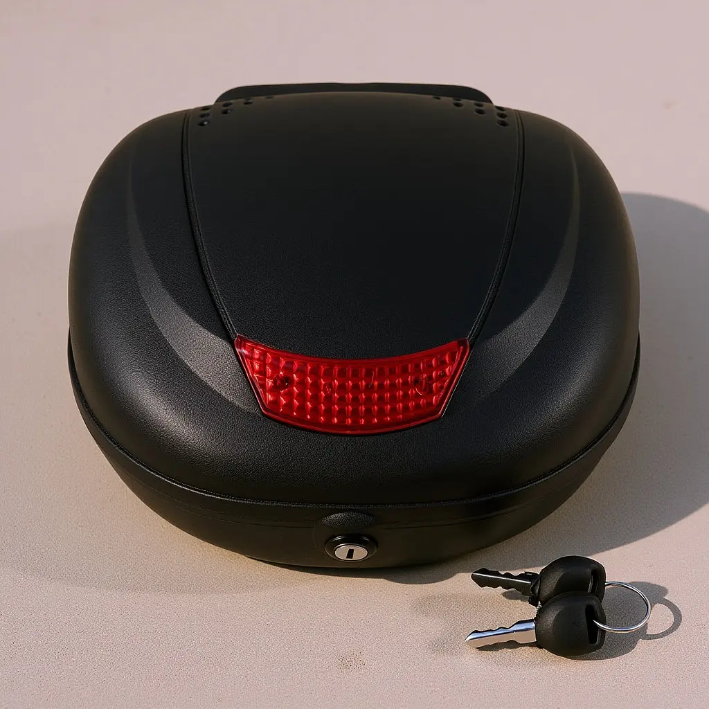 Motorcycle Top Case Waterproof Plastic Tail Box with Reflective Safety Design Spacious Storage for Scooter and Electric Bike
Motorcycle Top Case Waterproof Plastic Tail Box with Reflective Safety Design Spacious Storage for Scooter and Electric Bike