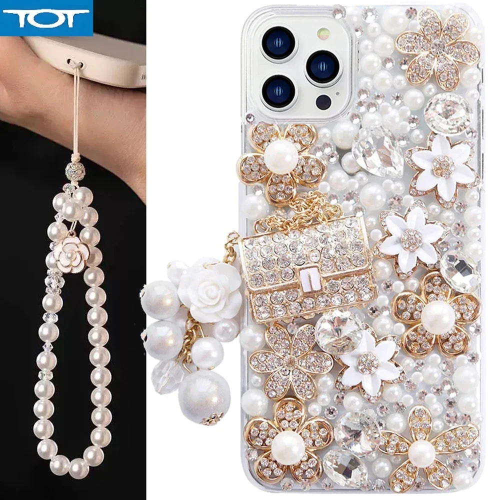 Transparent Phone Case Cover for OPPO A52 A53 A53s A54 A54s A55 A55s 4G 5G Pearl Protective Soft TPU Diamond Fundas with Strap
Transparent Phone Case Cover for OPPO A52 A53 A53s A54 A54s A55 A55s 4G 5G Pearl Protective Soft TPU Diamond Fundas with Strap