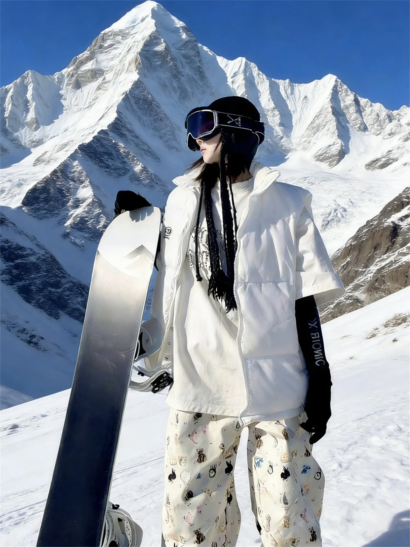 Northeast Anti-Cold Cartoon Print Snow Pants Men's Waterproof Base Layer Hoodie Outdoor Warm Single Board Skiing Suit
Northeast Anti-Cold Cartoon Print Snow Pants Men's Waterproof Base Layer Hoodie Outdoor Warm Single Board Skiing Suit