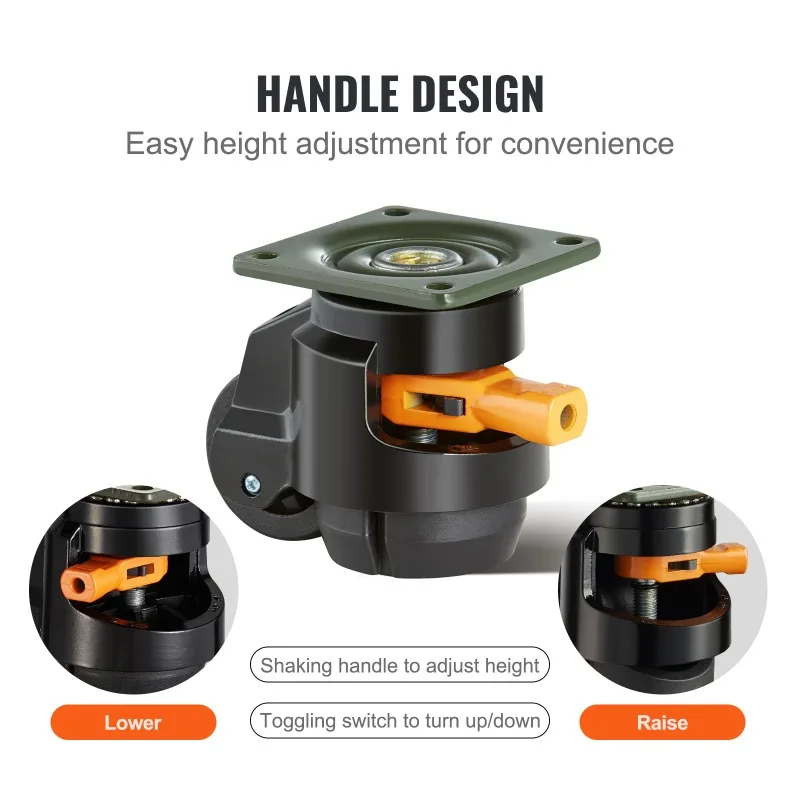 【Best Choice】 4 Pcs Leveling Casters Heavy Duty Swivel Caster Wheels with Handle Design Height Adjustable Feet for Workbench Mac
【Best Choice】 4 Pcs Leveling Casters Heavy Duty Swivel Caster Wheels with Handle Design Height Adjustable Feet for Workbench Mac