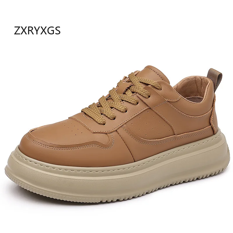 ZXRYXGS 2025 New Spring Top Cowhide Cross Straps Men Shoes Flat Heel Thick Sole Genuine Leather Sneakers Fashion Casual Shoes
ZXRYXGS 2025 New Spring Top Cowhide Cross Straps Men Shoes Flat Heel Thick Sole Genuine Leather Sneakers Fashion Casual Shoes