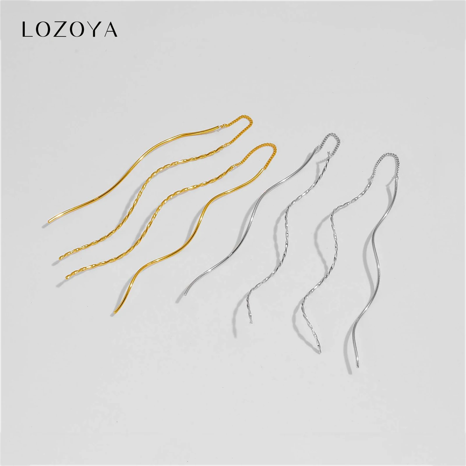 LOZOYA, длинные серьги-цепочки из стерлингового серебра 925 пробы с золотым покрытием, женские роскошные модные ювелирные изделия, подарок
LOZOYA, длинные серьги-цепочки из стерлингового серебра 925 пробы с золотым покрытием, женские роскошные модные ювелирные изделия, подарок