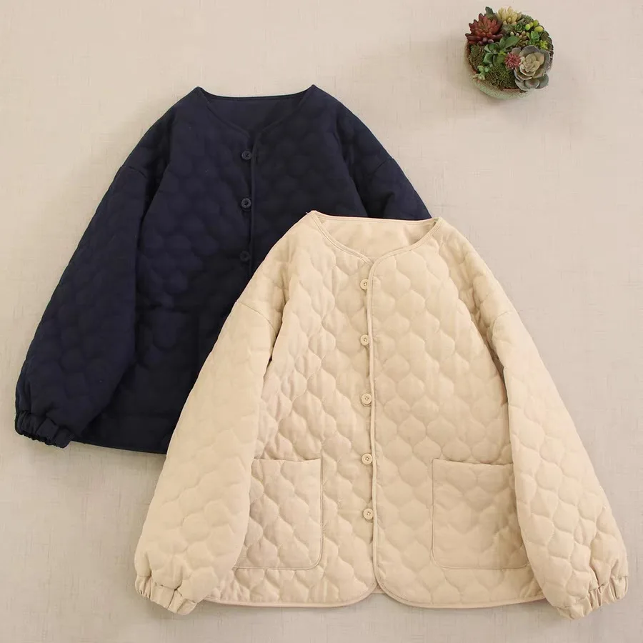 Retro Diamond Pattern Lightweight Cotton Jaet ort Outerwear Women Winter Japanese Sle Loose Casual Cotton Padded Warm T...
Retro Diamond Pattern Lightweight Cotton Jaet ort Outerwear Women Winter Japanese Sle Loose Casual Cotton Padded Warm T...