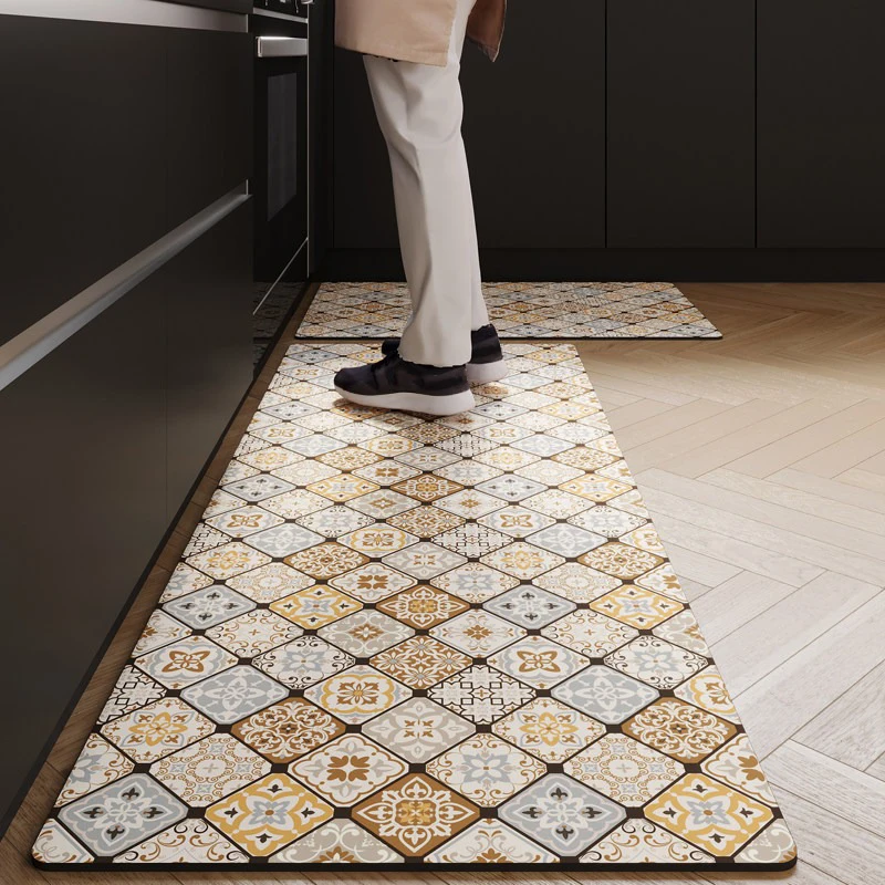 Vintage Bohemian Kitchen Rug Non-slip Mats Long Strip Carpet Dirty Resistant Oil-proof PVC Leather Washable Mat Tapis De Cuisine
Vintage Bohemian Kitchen Rug Non-slip Mats Long Strip Carpet Dirty Resistant Oil-proof PVC Leather Washable Mat Tapis De Cuisine