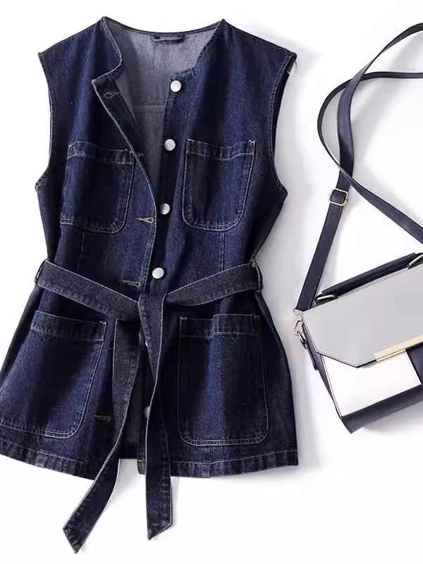 Korean Sle Casual Svel Denim Vest Women's Summer Faion Versatile Small oulder Top Coat No Tagging Required
Korean Sle Casual Svel Denim Vest Women's Summer Faion Versatile Small oulder Top Coat No Tagging Required