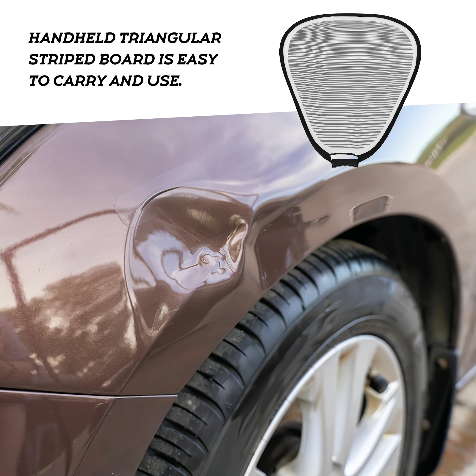 80cm Triangular Striped Board H held Reflective Balancing Panel Foldable Lined Reflector Tool Polyester Holder
80cm Triangular Striped Board H held Reflective Balancing Panel Foldable Lined Reflector Tool Polyester Holder