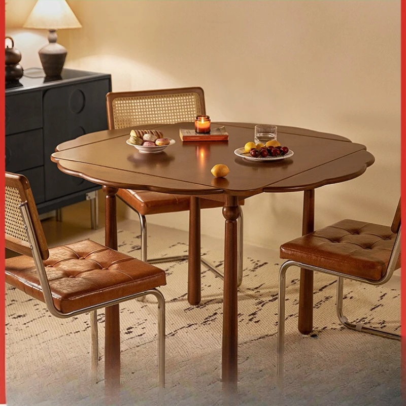 French all solid wood medieval round table foldable small apartment household simple retro square round dining table
French all solid wood medieval round table foldable small apartment household simple retro square round dining table