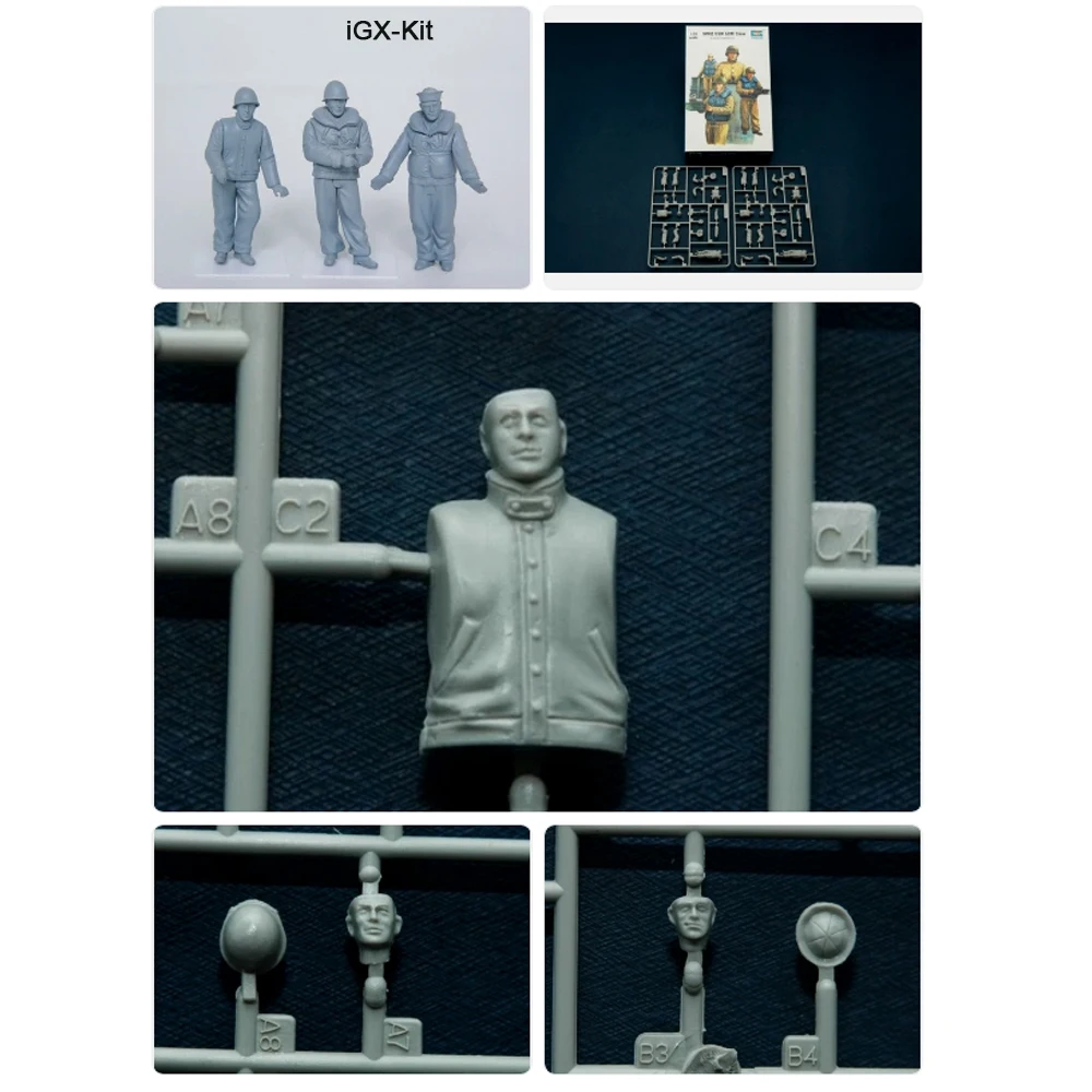 Trumpeter 00408 1/35 Scale US Navy LCM Crew Figure Set Soldier Miniature Figure Plastic Assembly Building Model Kit
Trumpeter 00408 1/35 Scale US Navy LCM Crew Figure Set Soldier Miniature Figure Plastic Assembly Building Model Kit