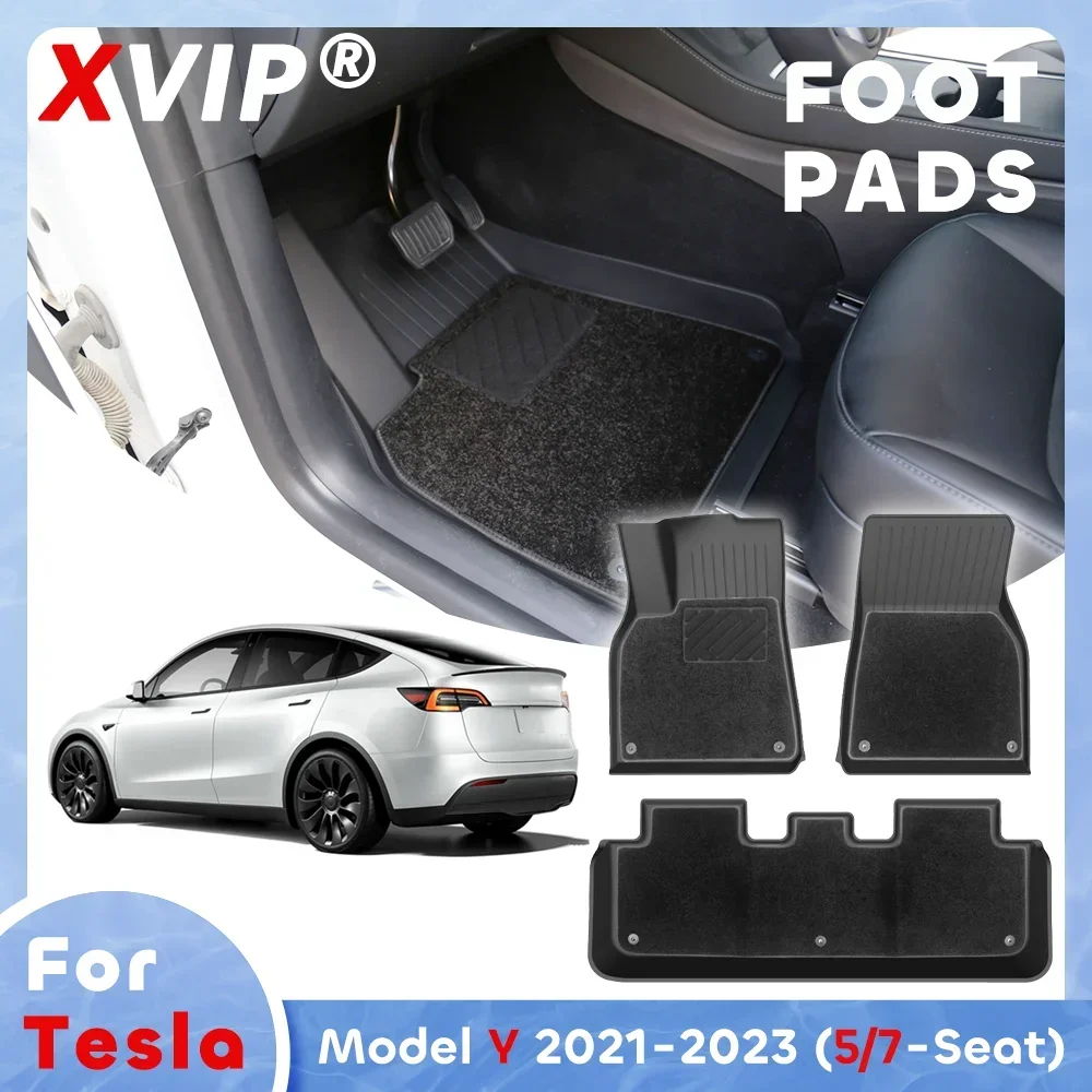 XVIP Custom Floor Mats Left Hand Driving All-Weather Waterproof 6Pcs TPE Foot Pad+Blanket Set Rubber For Tesla Model Y 2021-2023
XVIP Custom Floor Mats Left Hand Driving All-Weather Waterproof 6Pcs TPE Foot Pad+Blanket Set Rubber For Tesla Model Y 2021-2023
