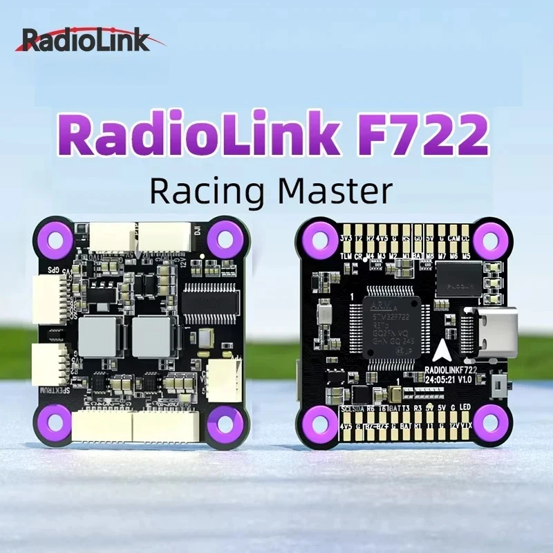 Radiolink F722 Flight Controller Open Source Betaflight INAV 8 Channels FC Built-in OSD, SBUS/CRSF for Racing Drone, Quadcopter
Radiolink F722 Flight Controller Open Source Betaflight INAV 8 Channels FC Built-in OSD, SBUS/CRSF for Racing Drone, Quadcopter