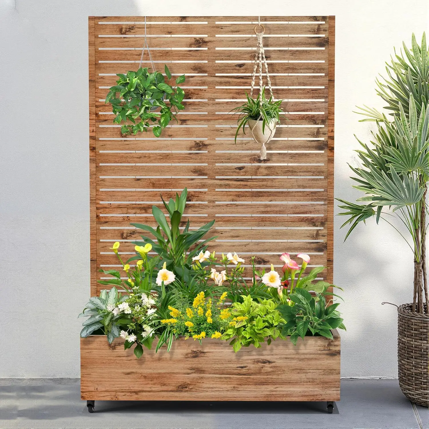 Metal Raised Garden Bed with Wheels and Trellis,73"x47"x16" Planter Box for Climbing Plants, Vegetables & Vines, Features Privac
Metal Raised Garden Bed with Wheels and Trellis,73"x47"x16" Planter Box for Climbing Plants, Vegetables & Vines, Features Privac